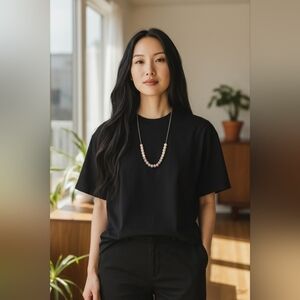 NWT Red and Silver Rhinestone Beaded Necklace